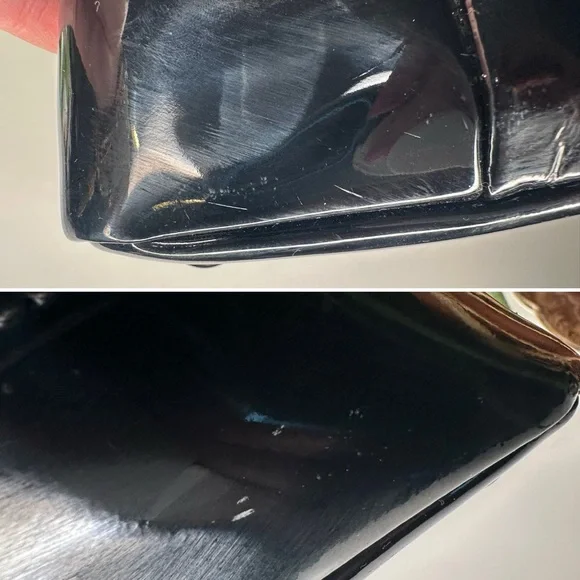 Longchamp Legende Verni Black Patent Leather Travel Satchel Tote Bag Large - Picture 13 of 13